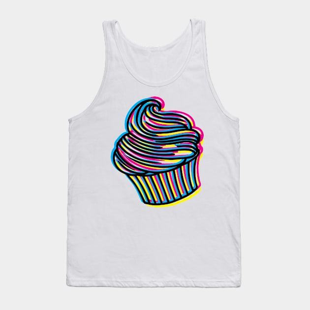 CMYK Cupcake Tank Top by jadeboylan